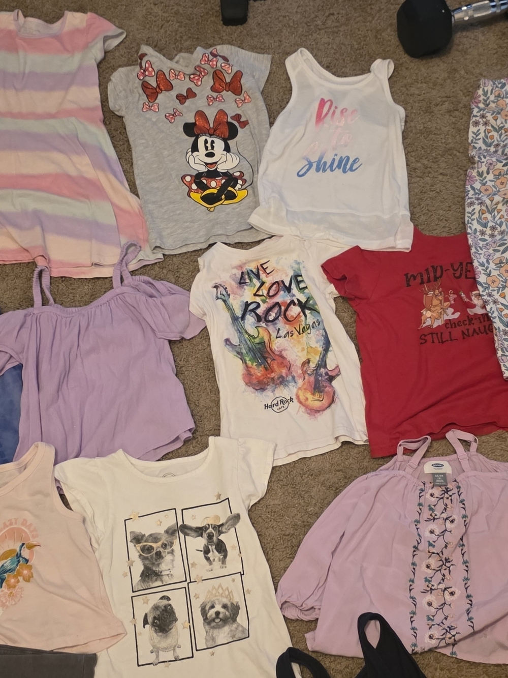 Assorted Girls' Graphic & Solid Tank Tops - Minnie, Hard Rock + Pastels